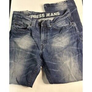 Express Men’s Loose Low Rise Bootcut Faded Jeans 30x30